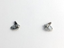Sterling Silver & Surgical Steel Fancy Goldfish stud earrings- Veiltail, Ryukin