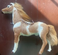 Real Fur Taxidermy Brown White