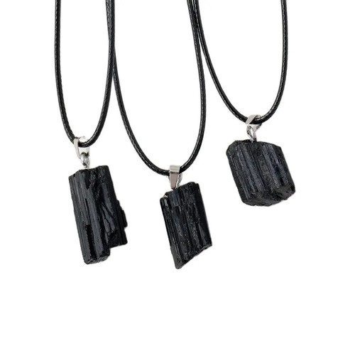 Black tourmaline crystal - black,