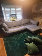 DFS French Connection L Shape Corner Sofa Large Blue