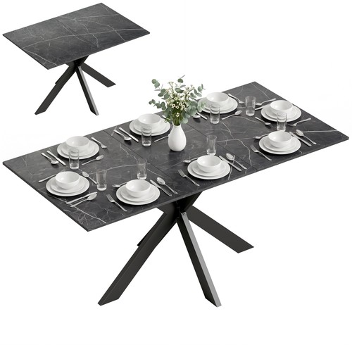 Homcom extendable dining table - extendable,