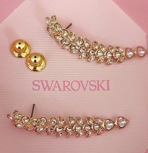Swarovski gold plated clear - gold,