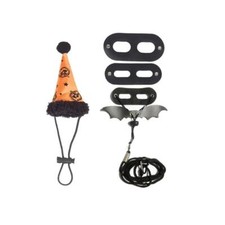 Lizard Leash Harness Set Halloween Costume Hat for Gecko Leopard Hamster Ferret