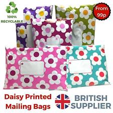Daisy Mailing Bags Printed Postage Poly Parcel Coloured Sack Seal All Sizes