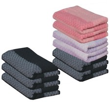 1-15 Pack 100%Egyptian Cotton Super Terry Tea Towels Kitchen Towels Hanging Loop