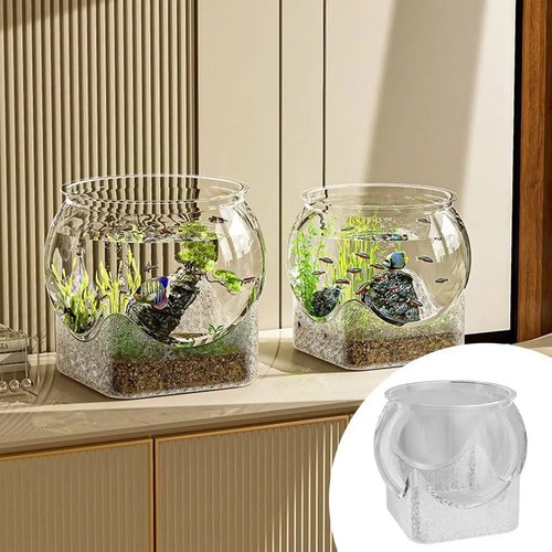 Transparent round fish bowl - round,