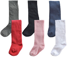 Baby Girl TIGHTS Plain Knit Knitted Cotton Rich Toddler Child