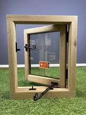 Oak Wood Timber Window Double Glazed Hardwood Rustic Oak Windows 450mm x 550mm