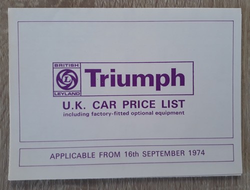 Triumph price and optional - triumph,