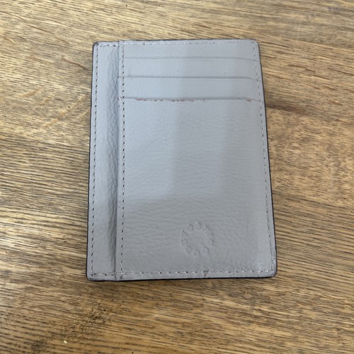 Yoshi grey leather card holder