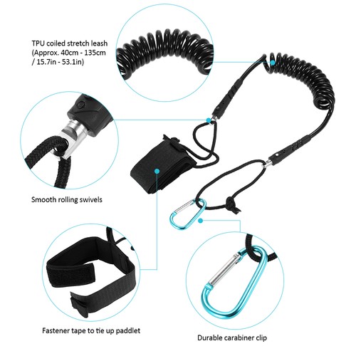 Kayak leash elastic coiled - kayak,