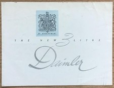 DAIMLER 3 LITRE Sales Brochure 1949-50 #R17/010/33/2 EMPRESS Regency CVT COUPE