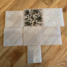 Embossing Folders Bundle - 7 mixed size square - frames borders and backgrounds