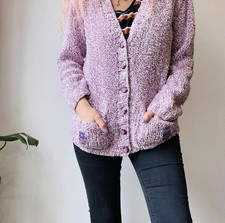 Lilac Bobble Knit Cardigan