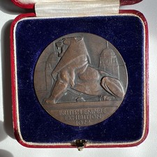 1924 BRITISH EMPIRE EXHIBITION 51mm BRONZE MEDAL - CASED