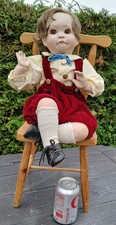 Cindy Marschner Porcelain Collectable Doll - "Joey" with Chair