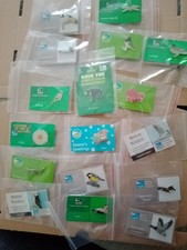 17x RSPB pin badges - Mixed subjects and cards.