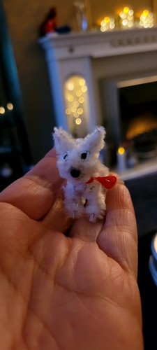 White pipecleaner scottie dog - scottie,