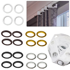 1-10M White Curtain Header Tape 40mm Round Metal Rings with Plastic Eyelets Kit
