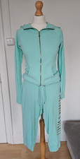 Y2K 2013 Victoria's Secret Mint Green Sequin Cropped Bottom Tracksuit Size XS