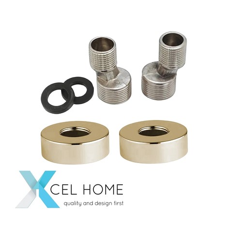 Gold cranked adapter connector - cranked,