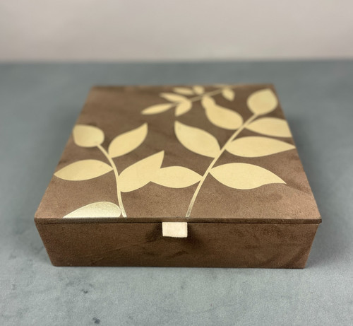 Brown jewellery box - brown,