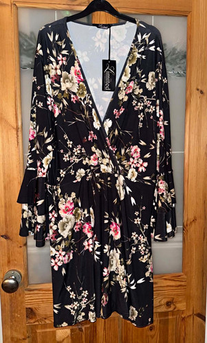 Limited black floral wrap - limited,