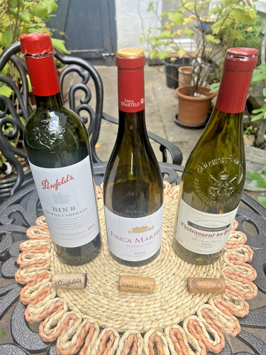Qty fine wine bottles - wine, with
