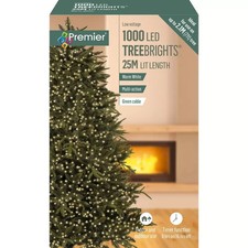Premier 1000 LED Multi-Action TreeBrights Christmas Tree Lights Timer WARM WHITE