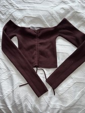 Brown Zara Off The Shoulder