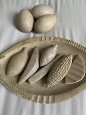 Kisil Soapstone Dish Eggs Veg