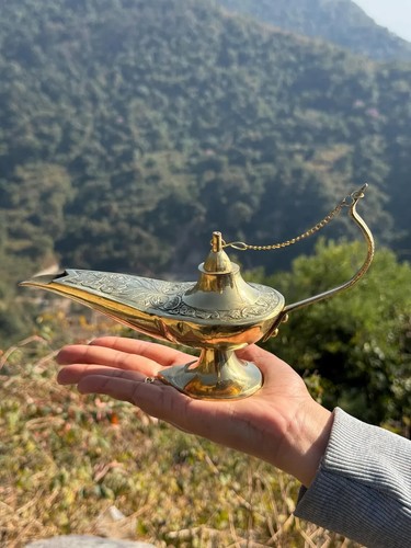 Antique vintage aladdin brass - aladdin,