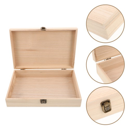 Wooden keepsake box with hinge - wooden,