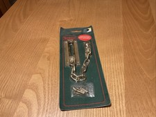 Brass Chain Lock Front Door Restrictor Extra Security Safety Latch Slide Catch