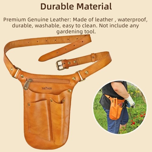 Tourbon leather garden belt - leather,