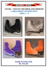 ICE SKATING / ROLLER SKATING  LYCRA VELVET CRUSHED BOOT COVERS LARGE ONLY