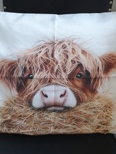 Amazing Highland Cow In The Hay  Theme cushion Stunning (Pic 5)