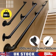 100cm-300cm Handrail Stair Rail Grab Balustrade Metal Staircase Banister Bar UK