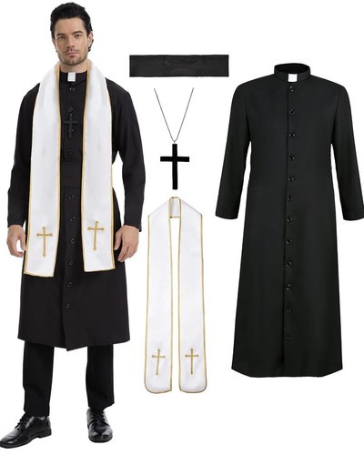 Adults priest costume large - adults,