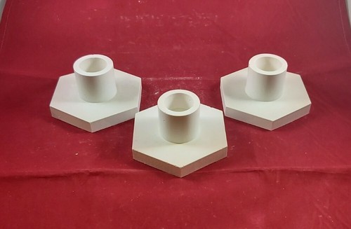 Gypsum candlestick holders - x,