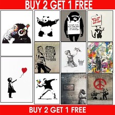 Banksy Poster Prints Room Wall Art Picture Graffiti Artwork Decor Print A3 A4 A5