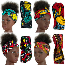 Twisted Headband with Elastic African Fabric Ankara Headscarf Head Tie Gift Idea