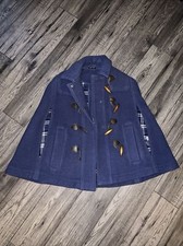 Topshop Poncho Coat Blue UK 10