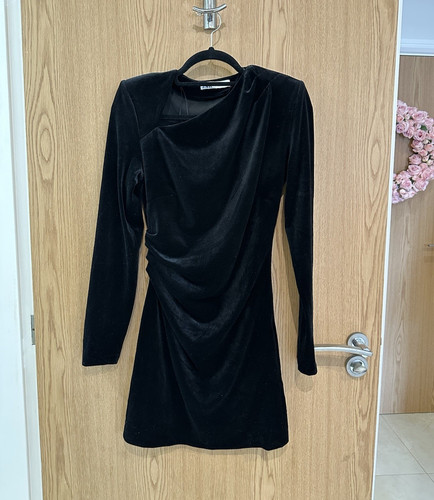 Zara black velvet - black,