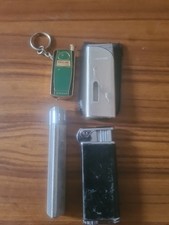 Joblot of 4 Refillable gas Flame Lighters, 2 CALVIN HILL 1 In Case, Used.