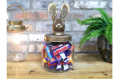 Large 33cm rabbit hare - hare, glass