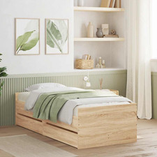 Bed Frame Solid Pine Sonoma