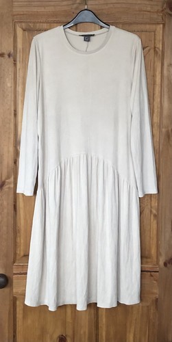 Cream ribbed stretchy long