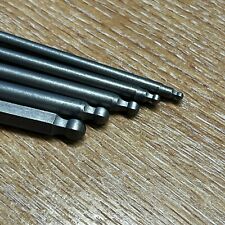 Set of 5x S2.5 S3 S4 S5 S6 Steel Flat Head Impact Hex Screw driver Drill Bar Bit