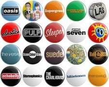 20 x Britpop Bands BUTTON PIN